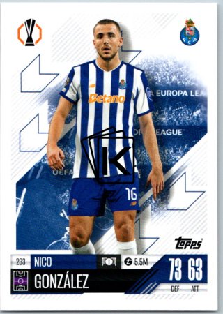 fotbalová kartička 2024-25 Topps Match Attax UEFA Club Competitions 293 Nico Gonzalez (FC Porto)