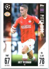 2023-24 Topps Match Attax EXTRA UEFA Club Competition Pitch Side 112 Joey Veerman (PSV Eindhoven)