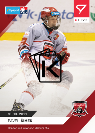 Hokejová kartička SportZoo 2021-22 Live L-022 Pavel Šimek HC Mounfield