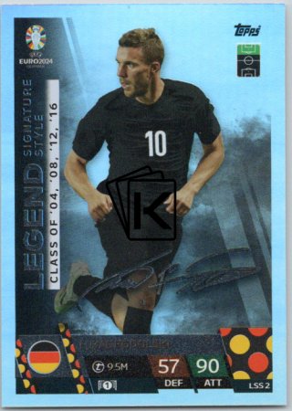 fotbalová karta Topps Match Attax EURO 2024 Legend Signature Style LSS2 Lukas Podolski (Germany)