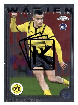 fotbalová kartička 2024-25 Topps Chrome 118 Kjell Wätjen, Borussia Dortmund RC