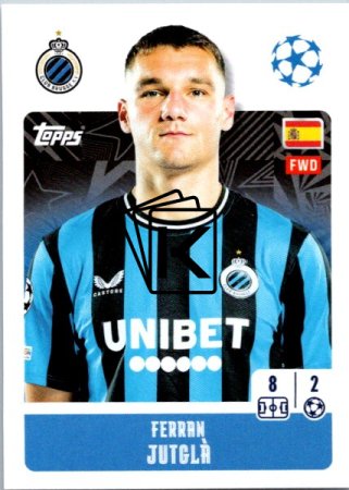 2024-25 Topps Champions League 158 Ferran Jutglà (Club Brugge KV)