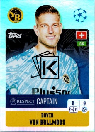 2024-25 Topps Champions League 432 David von Ballmoos (BSC Young Boys)