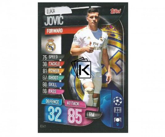 Fotbalová kartička 2019-2020  Topps Champions League Match Attax - Real Madrid CF -  Luka Jovic 11