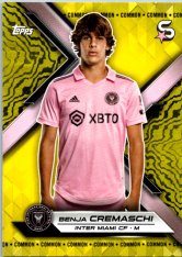 2024 Topps Superstars MLS 49 Benja Cremaschi Inter Miami Yellow Parallel