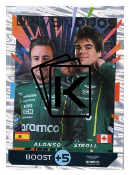 2025 Topps Turbo Attax F1 Aston Martin Driven Duos JB9 Alonso/Stroll