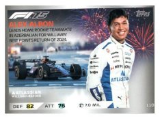 2025 Topps Turbo Attax F1 Williams Racing Epic Moments  110 Alex Albon