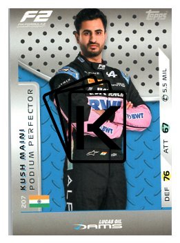 2025 Topps Turbo Attax F1 DAMS Lucas Oil F2 Podium Perfections HP 207 Kush Maini