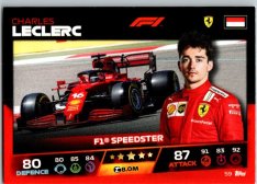 2021 Topps Formule 1 Turbo Attax Speedster 59 Charles Leclerc Scuderia Ferrari