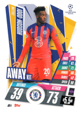fotbalová kartička 2020-21 Topps Match Attax Champions League Extra Top Away Kit AK4 Callum Hudson-Odoi Chelsea