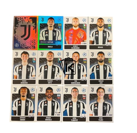 Týmový samolepkový set  2024-25 Topps Champions League Juventus