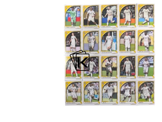 fotbalová kartička 2025-26 Topps Kompletní týmový base set Real Madrid CF