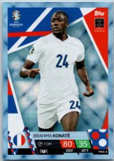 fotbalová karta Topps Match Attax EURO 2024 Blue Crystal FRA4 Ibrahima Konate France