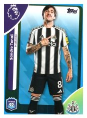 fotbalová kartička 2025-26 Topps  Premier League 225 Sandro Tonali (Newcastle United)-PARALLEL Blue