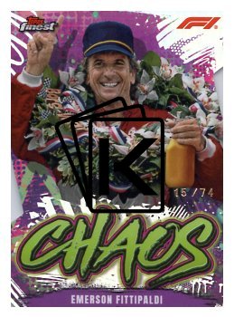 2024 Topps Finest F1 Chaos Die-Cut Refractors – /74 - CH-18 Emerson Fittipaldi