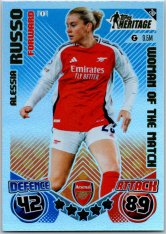 Fotbalová kartička 2024-25 Topps Match Attax EXTRA UEFA Club Competitions Topps Heritage - Man of the Match 288 Alessia Russo (Arsenal)
