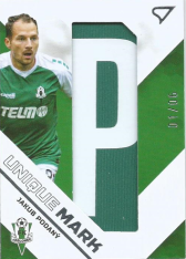 2020-21 SportZoo Fortuna Liga Unique  Mark UM16 Jakub Podaný Letter P 1/6 FK Jablonec