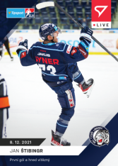 hokejová kartička SportZoo 2021-22 Live L-057 Jan Štibingr HC Bílý Tygři Liberec