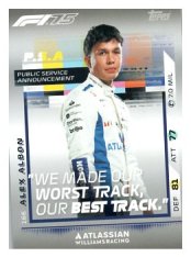 2025 Topps Turbo Attax F1 Williams Racing PSA  166 Alex Albon