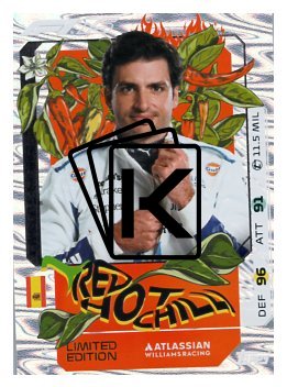 2025 Topps Turbo Attax F1 Williams Racing Limited Edition Red Hot Chilli LE16 Carlos Sainz