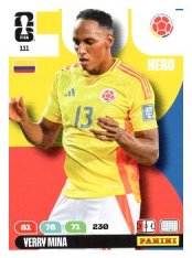 fotbalová kartička World Cup 2026 Adrenalyn XL 111 Yerry Mina (Colombia)