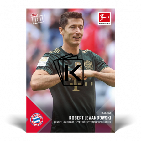 Fotbalová kartička Topps Now 2021-22 Bundesliga 30 Robert Lewandowski FC Bayern Munchen