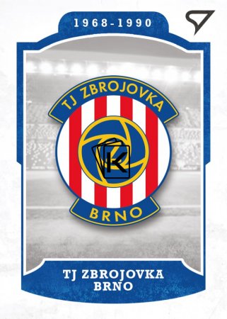 fotbalová kartička 2023 Sportzoo Dekády Vývoj klubového loga L-006 TJ ZBROJOVKA BRNO