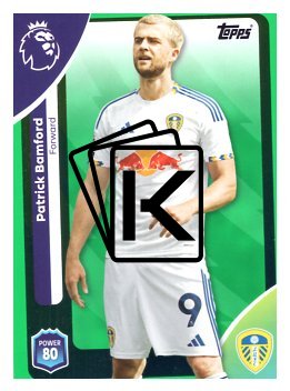 fotbalová kartička 2025-26 Topps  Premier League 338 Patrick Bamford (Leeds United)-PARALLEL Green