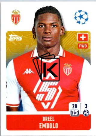 2024-25 Topps Champions League 63 Breel Embolo (AS Monaco)