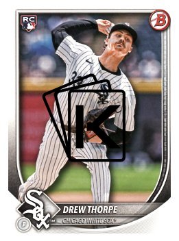 Baseballová karta 2025 Bowman 8 Drew Thorpe, Chicago White Sox RC