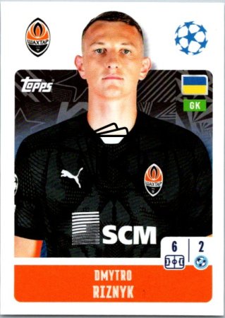 2024-25 Topps Champions League 198 Dmytro Riznyk (FC Shakhtar Donetsk)