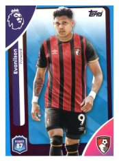 fotbalová kartička 2025-26 Topps  Premier League 51 Evanilson  (AFC Bournemouth)-PARALLEL Blue