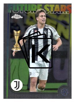 fotbalová kartička 2024-25 Topps Chrome UCC 59 Kenan Yildiz, Juventus – Future Stars