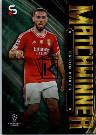 Fotbalová kartička 2023-24 Topps Superstars UEFA Club Competitions Matchwinner MW-30 Orkun Kökçü (SL Benfica)