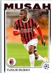 fotbalová kartička 2024-25 Topps UEFA Club Competitions Flagship 79 Yunus Musah AC Milan