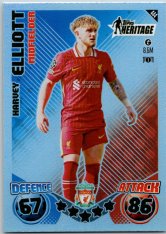 fotbalová kartička 2024-25 Topps Match Attax UEFA Club Competitions Topps Heritage 444 Harvey Elliot (Liverpool)