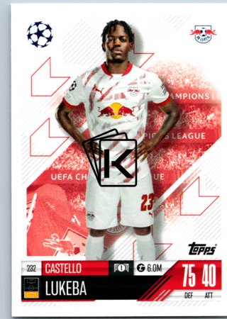 fotbalová kartička 2024-25 Topps Match Attax UEFA Club Competitions 232 Castello Lukeba (RB Leipzig)