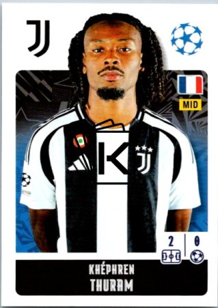 2024-25 Topps Champions League 255 Khéphren Thuram (Juventus)