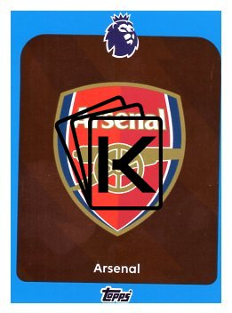 fotbalová kartička 2025-26 Topps  Premier League 1 Arsenal FC Logo-Parallel Blue