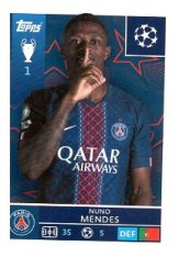 2025-26 Topps Champions League   Paris Saint-Germain 358 Nuno Mendes