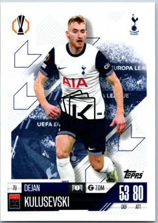 fotbalová kartička 2024-25 Topps Match Attax UEFA Club Competitions  79 Dejan Kulusevski (Tottenham Hotspur)