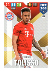 Fotbalová kartička Panini Adrenalyn XL FIFA 365 - 2020 Team Mate 187 Corentin Tolisso Bayern Mnichov