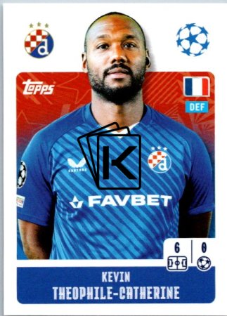 2024-25 Topps Champions League 472 Kevin Theophile-Catherine (GNK Dinamo Zagreb)