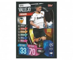 Fotbalová kartička 2019-2020  Topps Match Attax Champions League Valencia CF  Manu Vallejo 12