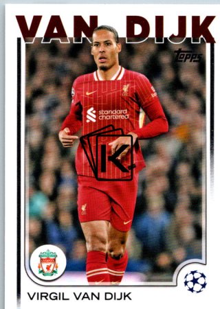 fotbalová kartička 2024-25 Topps UEFA Club Competitions Flagship 44 Virgil van Dijk Liverpool FC