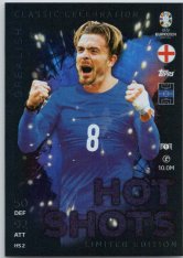 fotbalová karta Topps Match Attax EURO 2024 Hot Shots Limited Edition HSLE2 Jack Grealish (England)