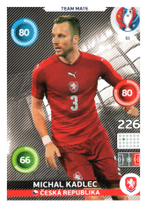 Panini Adrenalyn XL EURO 2016 Team Mate 51 Michal Kadlec Česká Republika