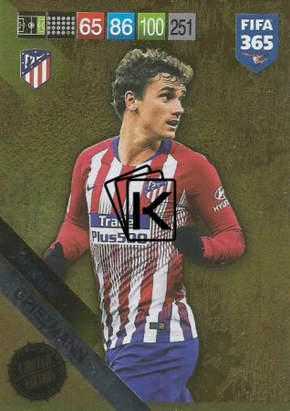 Fotbalová kartička Panini FIFA 365 – 2019 UPDATE Limited Edition Antoine Griezmann Atletico de Madrid