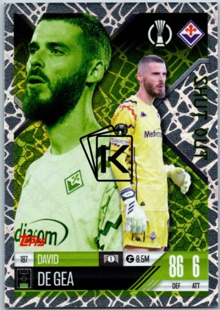 Fotbalová kartička 2024-25 Topps Match Attax EXTRA UEFA Club Competitions Shut Out 187 David De Gea (ACF Fiorentina)