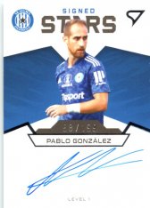 fotbalová kartička 2021-22 SportZoo Fortuna Liga Signed Stars Pablo González SK Sigam Olomouc /199